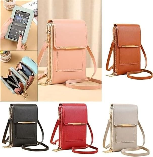 Anti-Theft Double Layer Leather Ladies Sling Bag
